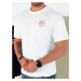 Pánske biele tričko s potlačou Dstreet RX5415