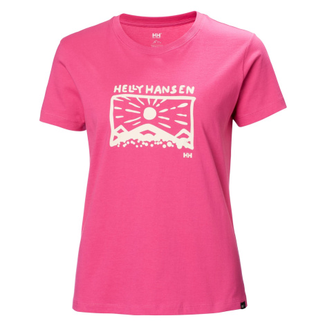 Dámske tričko Helly Hansen F2F Organic Cotton T-Shirt Cascadia Pink
