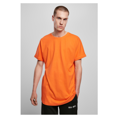 Tangerine T-shirt with a long shape