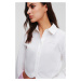 Košeľa Karl Lagerfeld Crop Poplin Shirt White