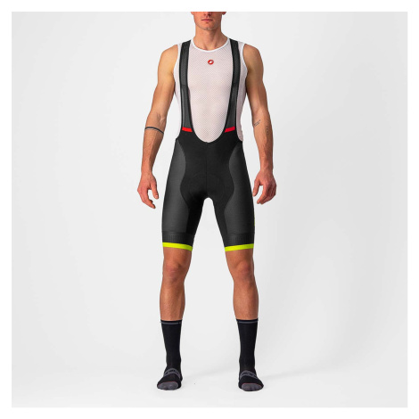 CASTELLI Cyklistické nohavice krátke s trakmi - COMPETIZIONE KIT - žltá/čierna