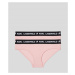 Spodná Bielizeň Karl Lagerfeld Logo Hipsters Set 2-Pack Ružová