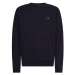 Tommy Hilfiger Mikina - PANELLED HILFIGER PRINT CREWNECK modrá