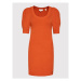 Ted Baker Úpletové šaty Bodycon 255616 Oranžová Slim Fit