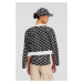 Sveter Karl Lagerfeld Kl Monogram Short Cardigan Kl Monogram Black/White