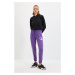 Trendyol Purple Printed Loose Jogger Sports Trousers