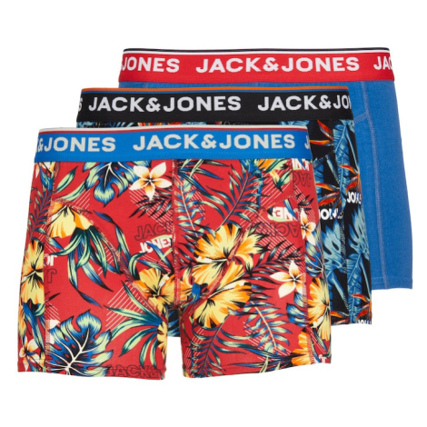 JACK & JONES Boxerky 'JJAzores'  modrá / červená / čierna / biela