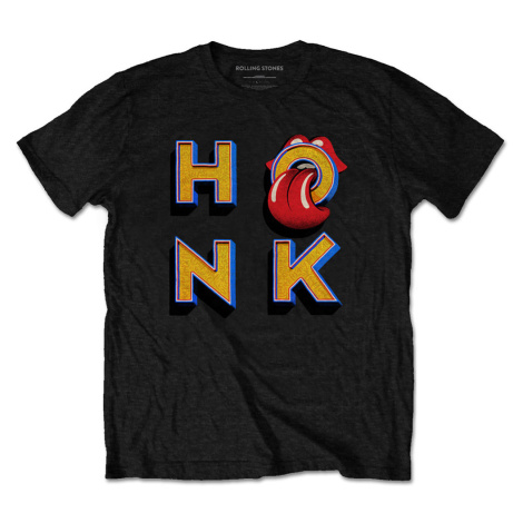 The Rolling Stones tričko Honk Letters Čierna