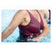 Dámske jednodielne plavky Cera na aquagymnastiku čierno-bordové košíčky D/E