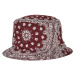 Bandana Print Bucket Hat Cherry/White