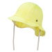 Detský bavlnený klobúk Jamiks žltá farba, bavlnený