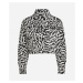 Bunda Karl Lagerfeld Aop Denim Jacket Elektrika Black/White