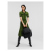 Karl Lagerfeld Šaty 'Polo Knit'  olivová / čierna