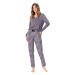 LEVEZA (M-Max) Dámske pyžamo Emilia1352 1-sivá