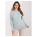 Lightweight mint knitted turtleneck sweater