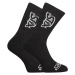 Ponožky Styx vysoké čierne s bielym logom (HV960) L