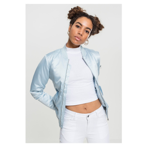 Women's satin jacket Bomber jacket babyblue Urban Classics