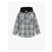 Koton Hooded Lumberjack Shirt with Cover Double Pocket Soft Texture