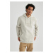 DEFACTO Regular Fit Hooded Printed Sweatshirt