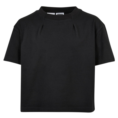 Girls' Organic Oversized Pleated T-Shirt Black Urban Classics