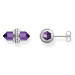 Thomas Sabo H2281-643-13 Silver stud earrings with violet onyx