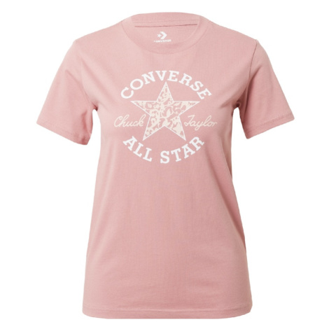 CONVERSE Tričko  pastelovo ružová / biela