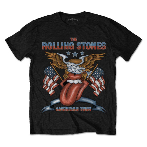 The Rolling Stones tričko USA Tour Eagle Čierna