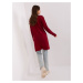 Burgundy women's cardigan without closure