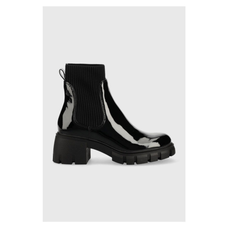 Členkové topánky Steve Madden Hutch dámske, čierna farba, na platforme,