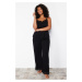 Trendyol Curve Black Lace Detailed Knitted Pajamas Set