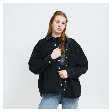 Košeľa JJXX JXLola Relaxed Overshirt black denim