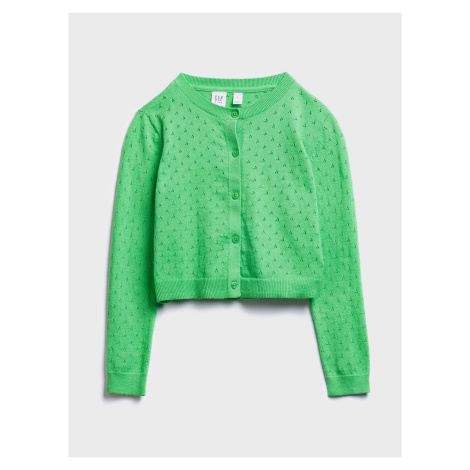Detský sveter knit cardigan Zelená GAP