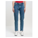 Big Star Woman's Straight Trousers 190059 Medium Denim-400