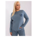 Teal everyday knitted sweater plus size