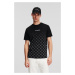 Tričko Karl Lagerfeld Monogram Degrade T-Shirt Black/White Check Monogram