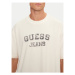 Guess Tričko M4BI78 K8FQ4 Écru Oversize