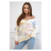 Yellow blouse with floral motif