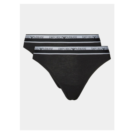Emporio Armani Underwear Súprava 2 kusov brazílskych nohavičiek 163337 4R227 00020 Čierna