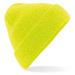 Beechfield Pánska pletená čiapka B407 Fluorescent Yellow