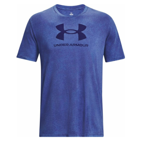 Under Armour Men's UA Wash Tonal Sportstyle Sonar Blue Medium Heather/Sonar Blue Fitness tričko