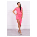 Asymmetrical dress pink neon