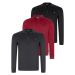 TRIPLE SET V4007 DEWBERRY MEN'S SWEATSHIRT-BLACK-NAVY-BURGUNDY