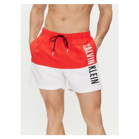 Calvin Klein Swimwear Plavecké šortky KM0KM00994 Červená Regular Fit
