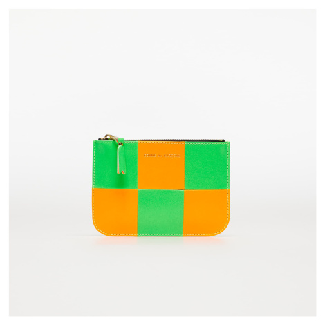 Peňaženka Comme des Garçons Fluo Squares Wallet Orange/ Green Universal