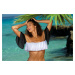 Swim Top Grace Bianco-Nero M-488 white and black