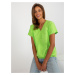 Lime basic loose blouse with buttons