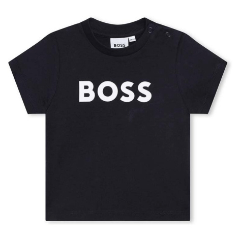 Tričko pre bábätko BOSS tmavomodrá farba, s potlačou Hugo Boss