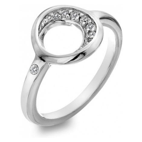 Hot Diamonds Elegantný strieborný prsteň s briliantom a topazmi Celestial DR232 51 mm