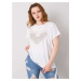 White blouse of loose fit plus size