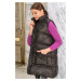 Z6729 DEWBERRY HK STYLE WOMEN'S VEST-PLAIN BLACK